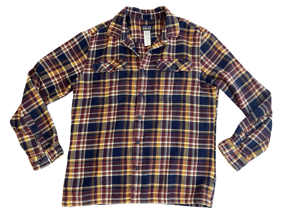 Patagonia Shirt Mens Medium Multicolor Plaid Organic Cotton Flannel Long Sleeve